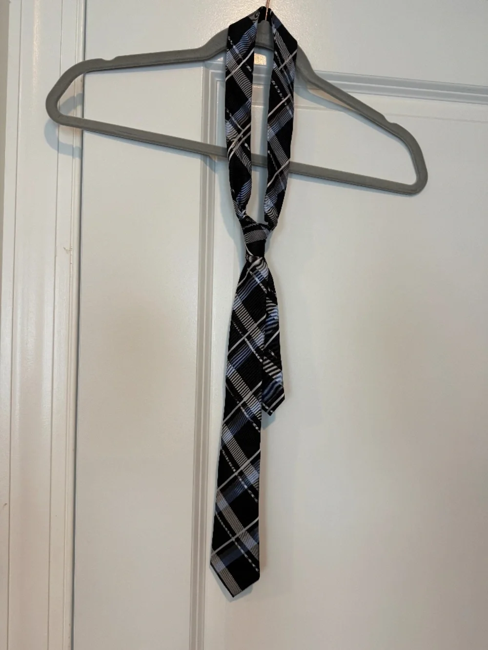 Nordstrom Kids 100% Silk Blue Plaid Tie